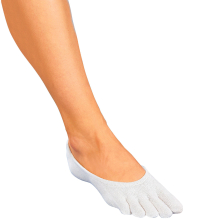 Prstové ponožky, 1 pár, barva bílá